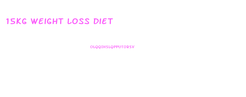 15kg Weight Loss Diet