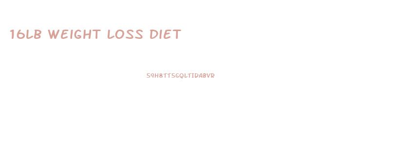 16lb Weight Loss Diet