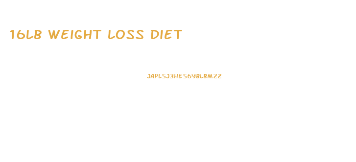 16lb weight loss diet