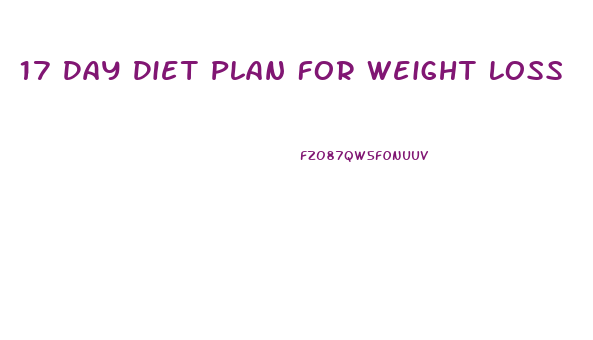 17 Day Diet Plan For Weight Loss