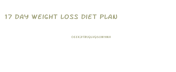 17 Day Weight Loss Diet Plan