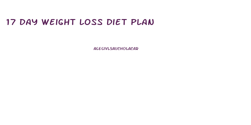 17 Day Weight Loss Diet Plan