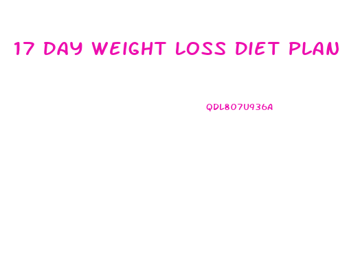 17 Day Weight Loss Diet Plan