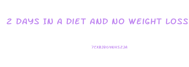 2 Days In A Diet And No Weight Loss