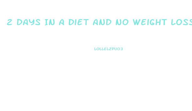 2 Days In A Diet And No Weight Loss