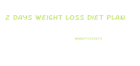 2 Days Weight Loss Diet Plan