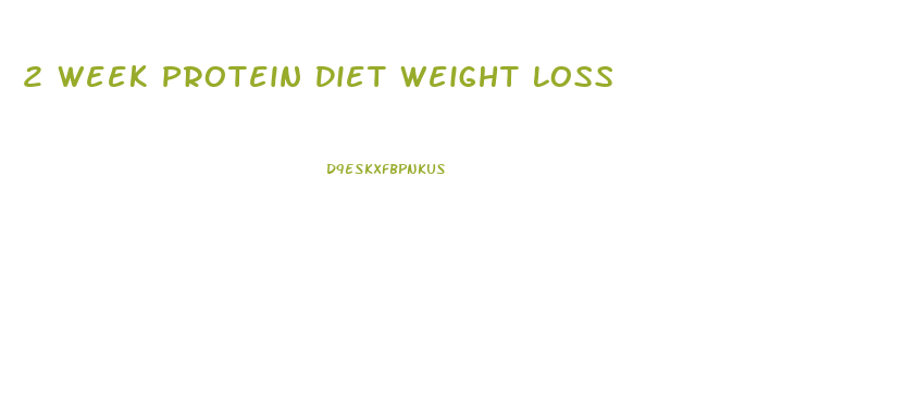 2 Week Protein Diet Weight Loss