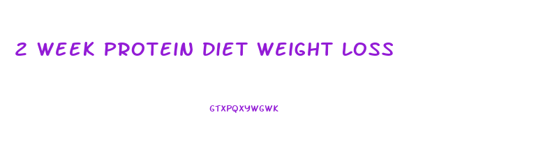 2 Week Protein Diet Weight Loss