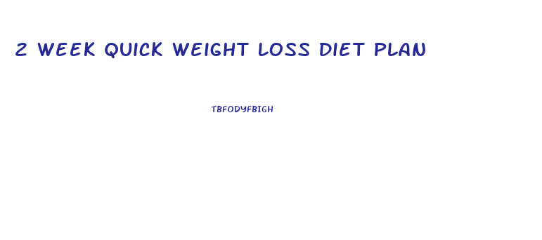 2 Week Quick Weight Loss Diet Plan