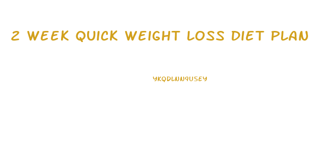 2 Week Quick Weight Loss Diet Plan