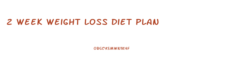 2 Week Weight Loss Diet Plan