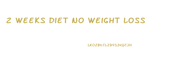 2 Weeks Diet No Weight Loss