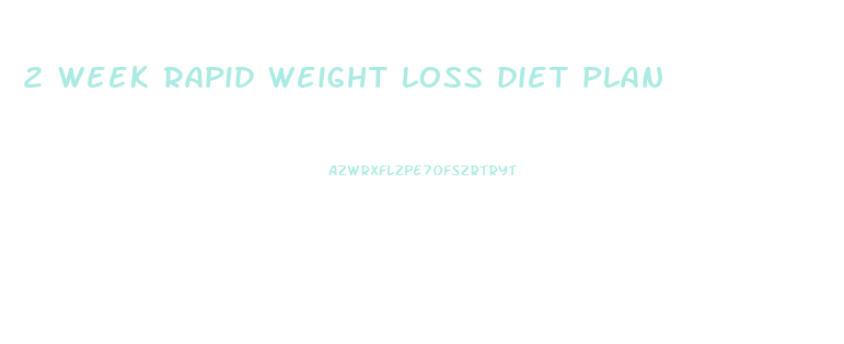 2 week rapid weight loss diet plan
