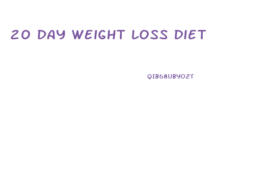 20 Day Weight Loss Diet