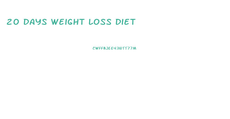 20 Days Weight Loss Diet