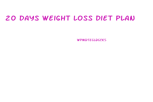 20 Days Weight Loss Diet Plan