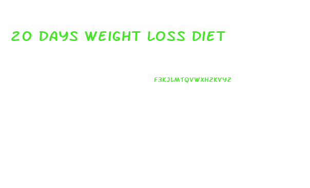 20 Days Weight Loss Diet