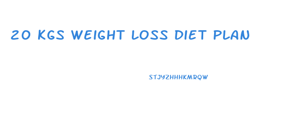 20 Kgs Weight Loss Diet Plan