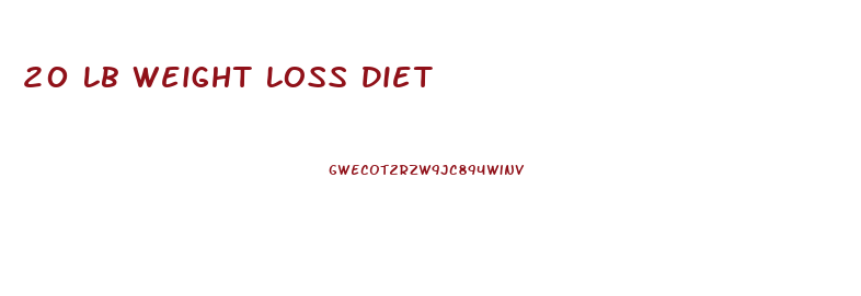 20 Lb Weight Loss Diet