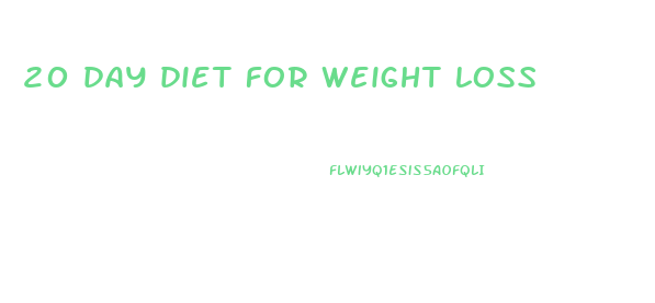 20 day diet for weight loss