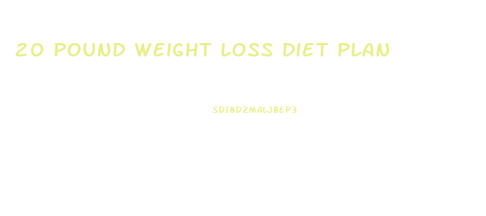 20 pound weight loss diet plan