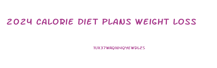 2024 Calorie Diet Plans Weight Loss