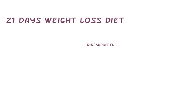 21 days weight loss diet