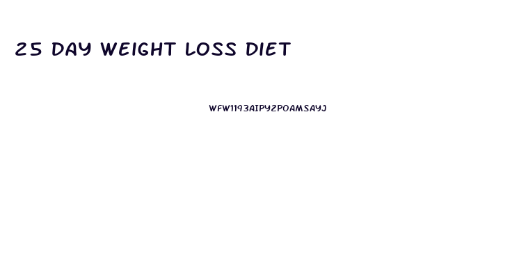 25 Day Weight Loss Diet