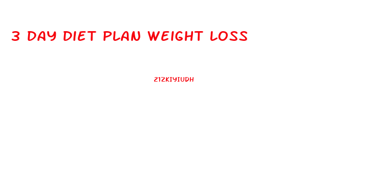 3 Day Diet Plan Weight Loss