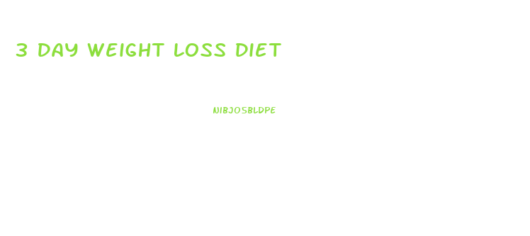 3 Day Weight Loss Diet