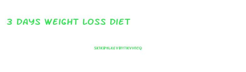 3 Days Weight Loss Diet