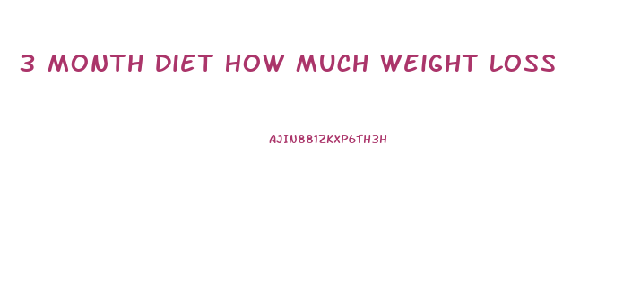 3 Month Diet How Much Weight Loss