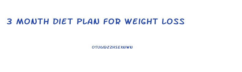 3 Month Diet Plan For Weight Loss