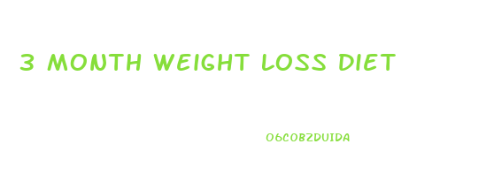 3 Month Weight Loss Diet