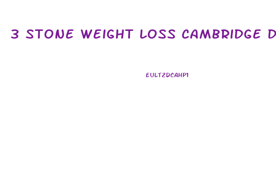 3 Stone Weight Loss Cambridge Diet