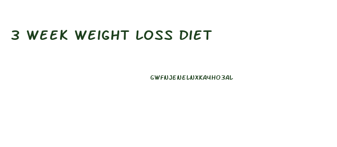 3 Week Weight Loss Diet