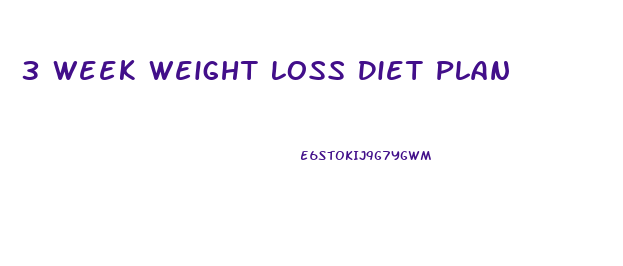 3 Week Weight Loss Diet Plan