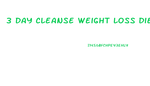 3 day cleanse weight loss diet