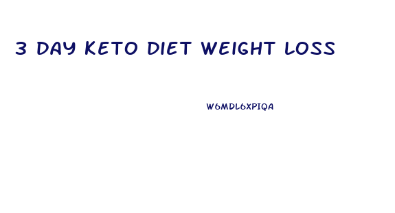 3 day keto diet weight loss