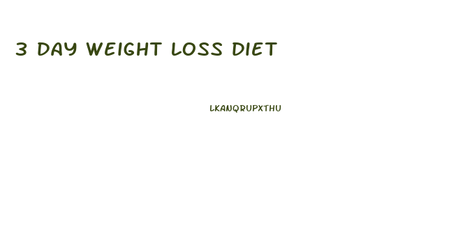 3 day weight loss diet