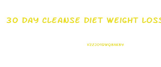 30 Day Cleanse Diet Weight Loss System