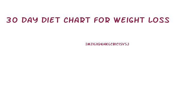 30 Day Diet Chart For Weight Loss