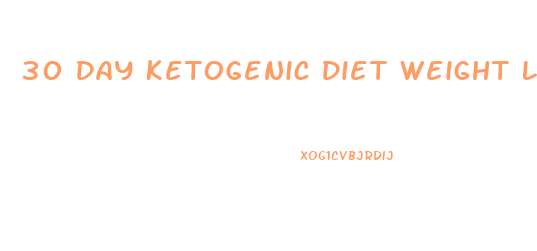 30 Day Ketogenic Diet Weight Loss One Month