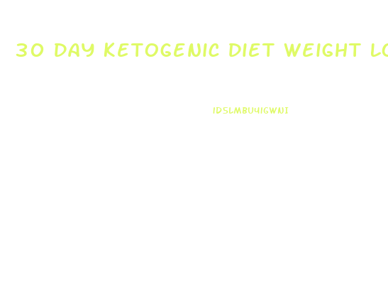 30 Day Ketogenic Diet Weight Loss One Month