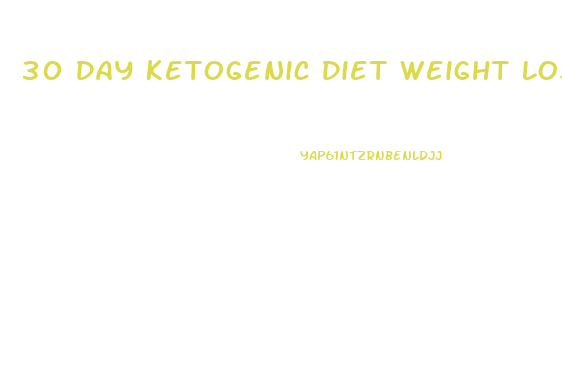 30 Day Ketogenic Diet Weight Loss