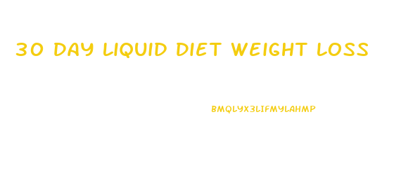 30 Day Liquid Diet Weight Loss