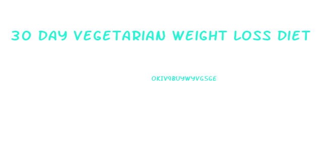 30 Day Vegetarian Weight Loss Diet