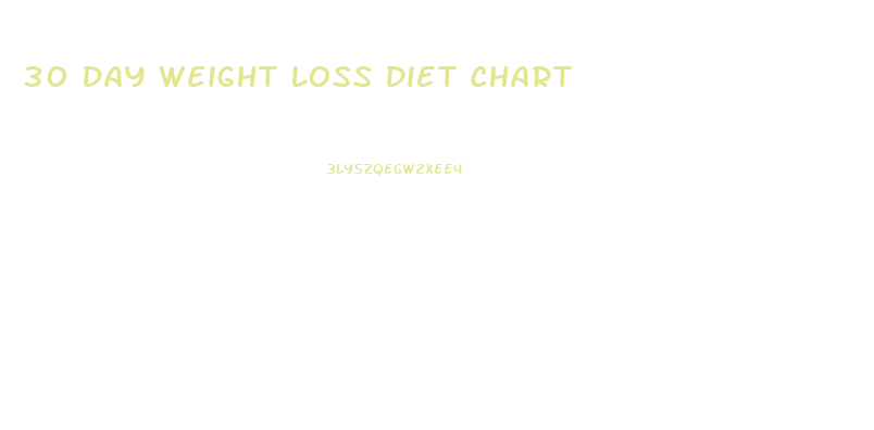 30 Day Weight Loss Diet Chart