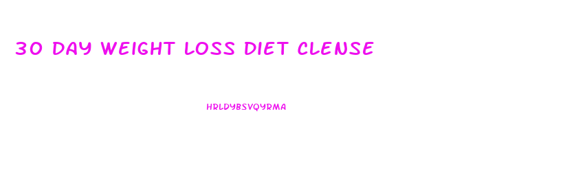 30 Day Weight Loss Diet Clense