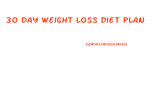30 Day Weight Loss Diet Plan